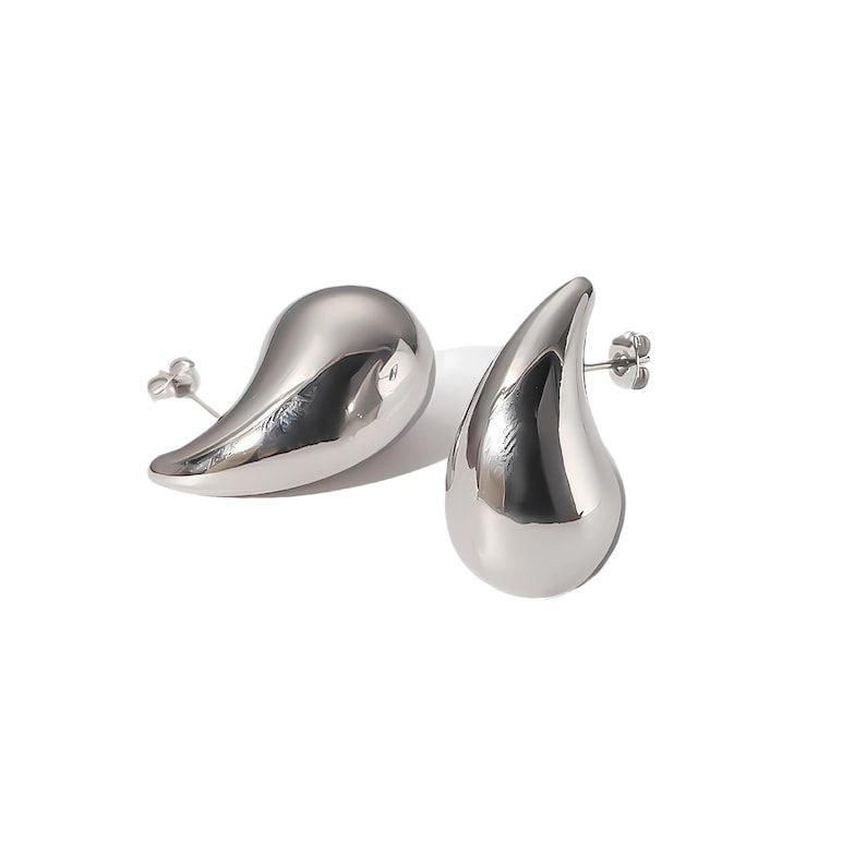 Venne Silver Chunky Hoops