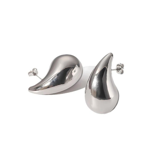 Venne Silver Chunky Hoops