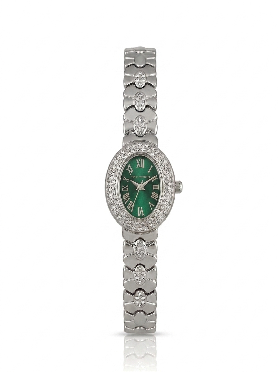 ✨ Zirconium Studded Classic OVAL True worth Watch ✨