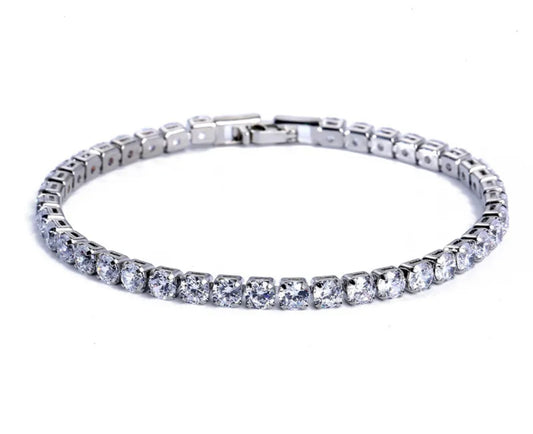 White crystal tennis Bracelet