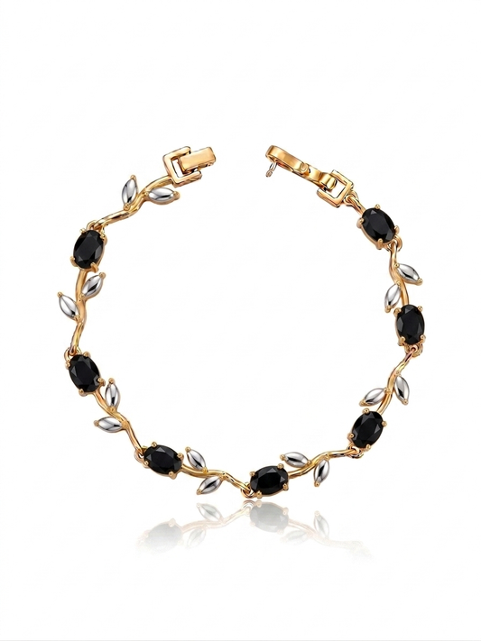 ✨Exclusive Silver Black Tulip chain bracelet ✨