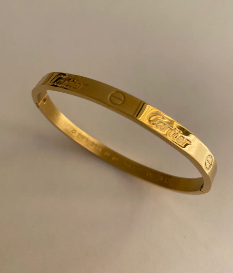 18k Gold Branded Stamp bracelet