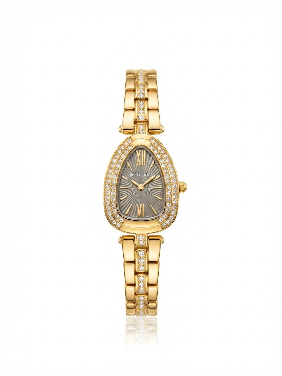 ✨Exquisite Gold stainless steel grey dial bvlg Watch✨