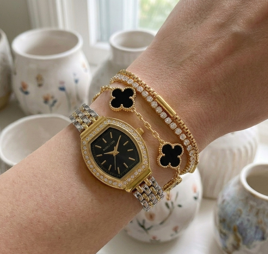 ✨The Perfect Black Diamante Trio Stack✨
