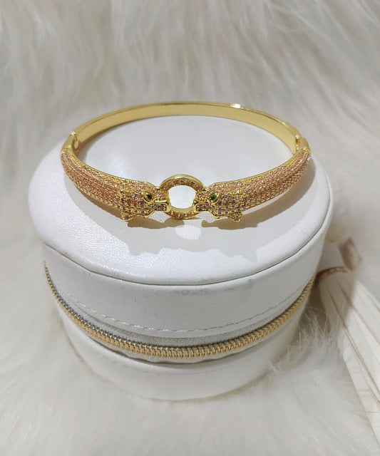 ✨Zirconium Gold Emerald Eye leopard Cuff Bracelet ✨
