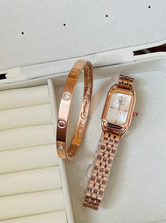 ✨Premium Rose Gold Classic Carte Watch Stack Set ✨