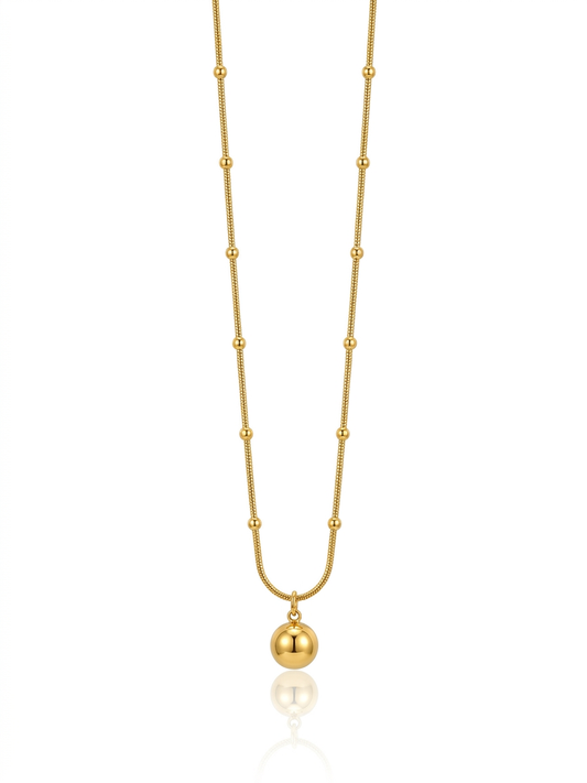 ✨Exclusive Stainless steel Gold beaded ball Pendant ✨