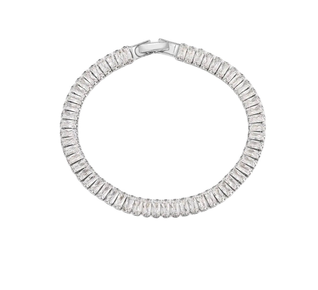 Diamond cut luxe tennis chain bracelet ✨