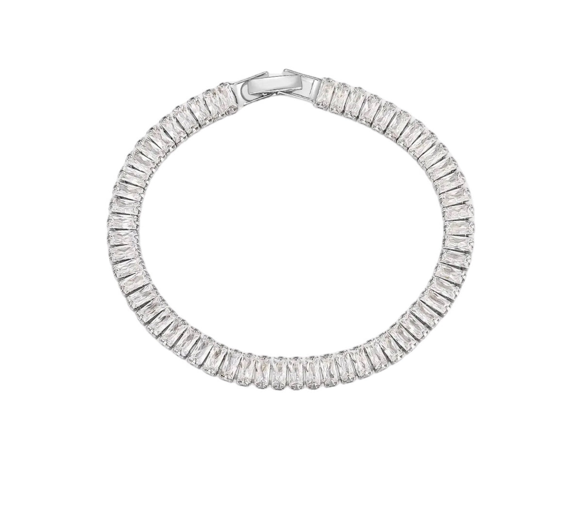 Diamond cut luxe tennis chain bracelet