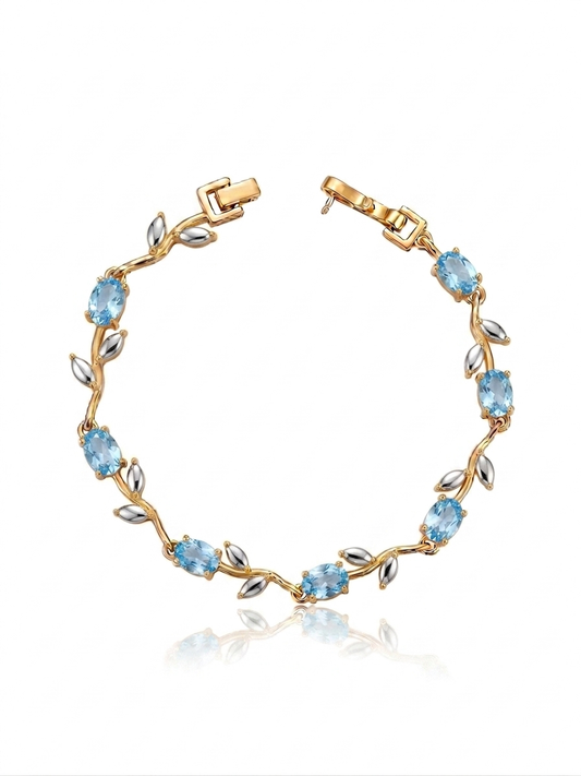 ✨Exclusive Sapphire Gold Tulip chain Bracelet ✨