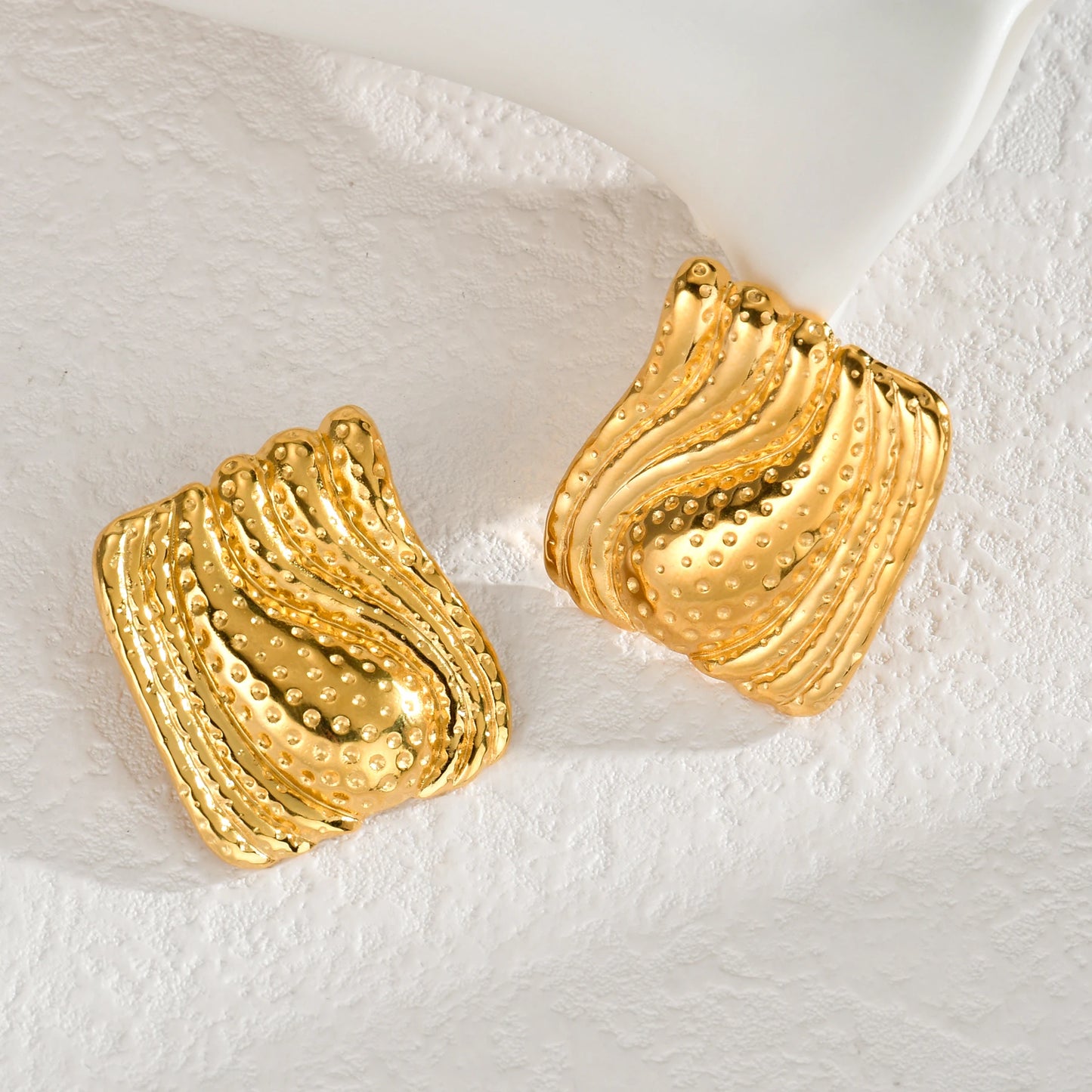 ✨Stainless steel Gold Quadra Hoop Earrings ✨