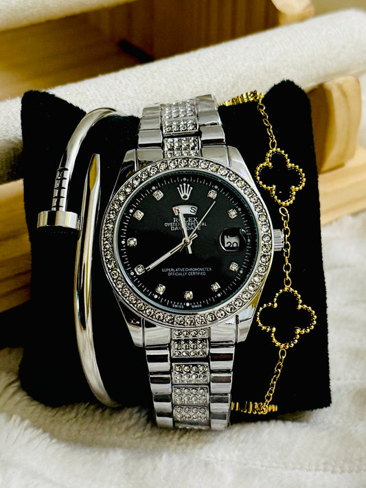 ✨Ultimate Power House Black Zirconia Watch Stack ✨