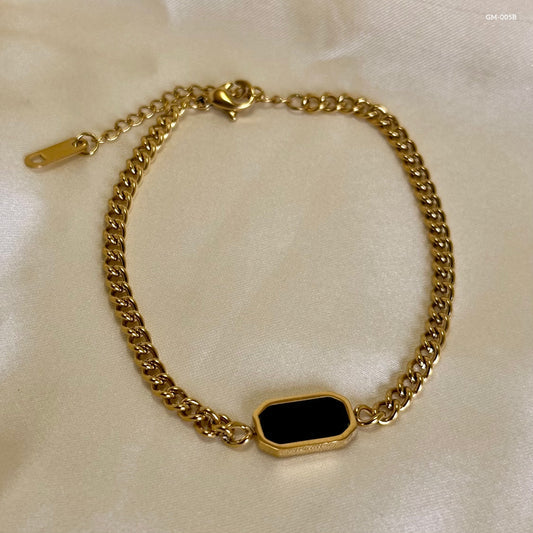 ✨Exquisite Black Dial Gold Link chain Bracelet ✨