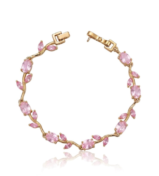 ✨Exclusive Pink Gold Tulip chain Bracelet ✨