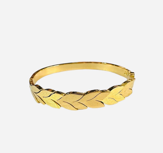 ✨Stainless Steel Gold Leaf Cuff Bracelet ✨