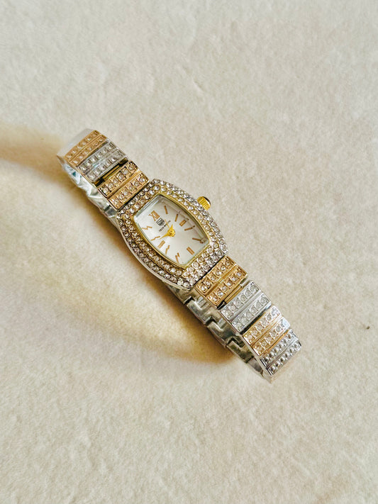 ✨ Zirconium Studded SilverXGold True Worth Watch ✨