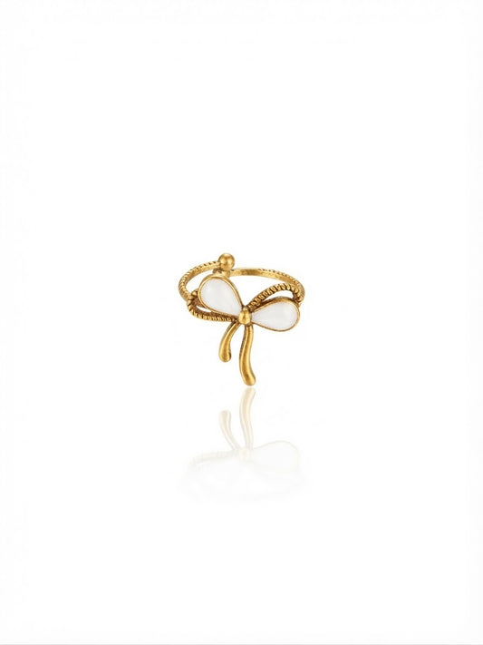 ✨Exclusive Bow  Sleek Gold Adjustable Ring ✨