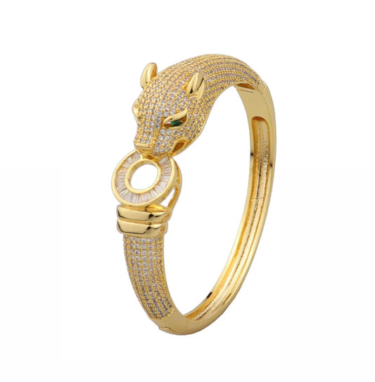 ✨24k Zirconium Leopard Cuff Bracelet ✨