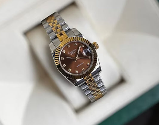 ✨SilverXGold Briaded Jubilee  Brown Dial Rlx Watch ✨
