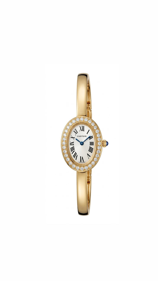 ✨ Carte Gold White Dial Zircon studded Watch ✨