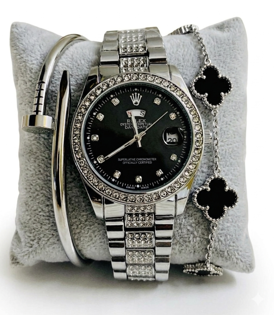 ✨Ultimate Power House Black Zirconia Watch Stack ✨