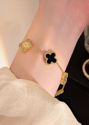 ✨Stainless steel BlackXGold Clovie Chain bracelet ✨