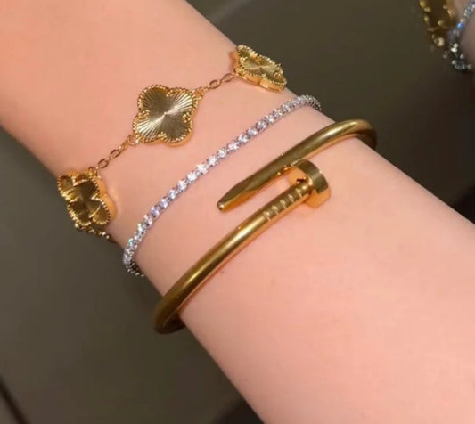 ✨Statement Gold Carte Tennis Set ✨