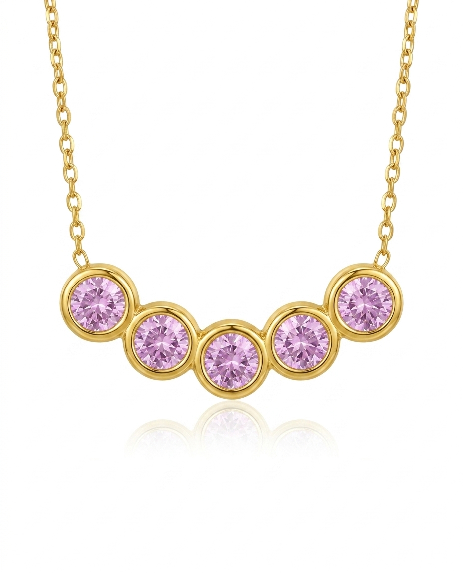 ✨Stainless steel Rhinestone pink Pendant ✨