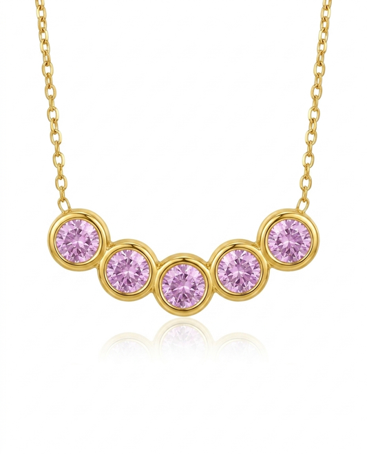 ✨Stainless steel Rhinestone pink Pendant ✨