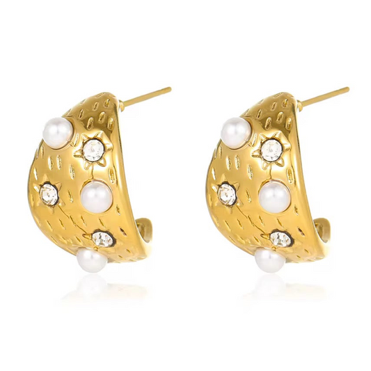 ✨22k Gold Pearle Bali Earrings ✨