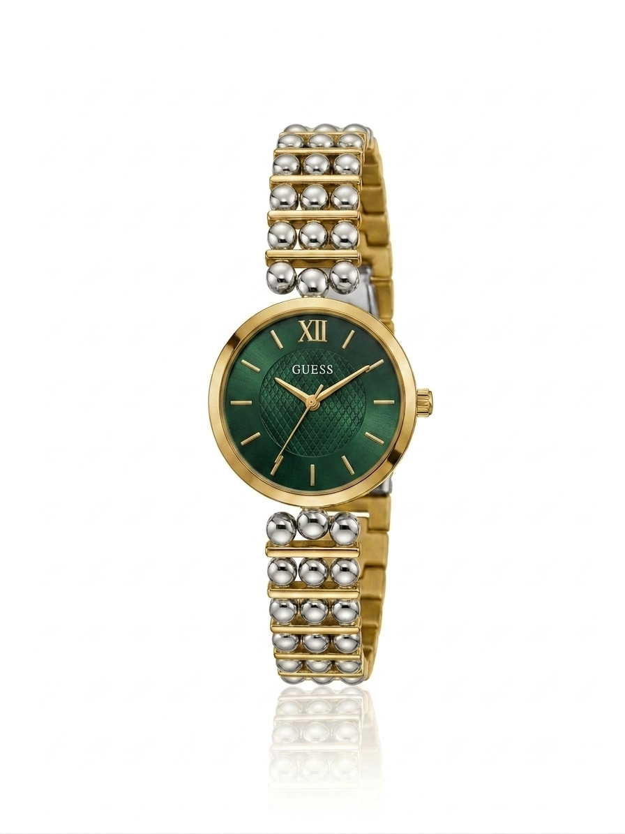 ✨Exquisite Women's Elegant Beaded Link SilverXGold Wrist Watch✨