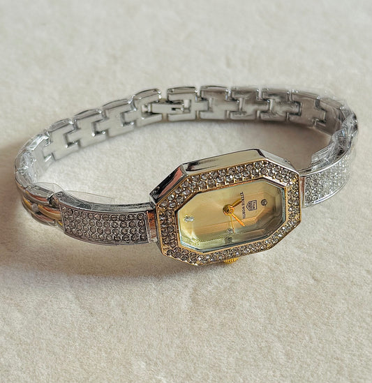 ✨ Zirconium Studded SilverXGold True Worth Watch ✨