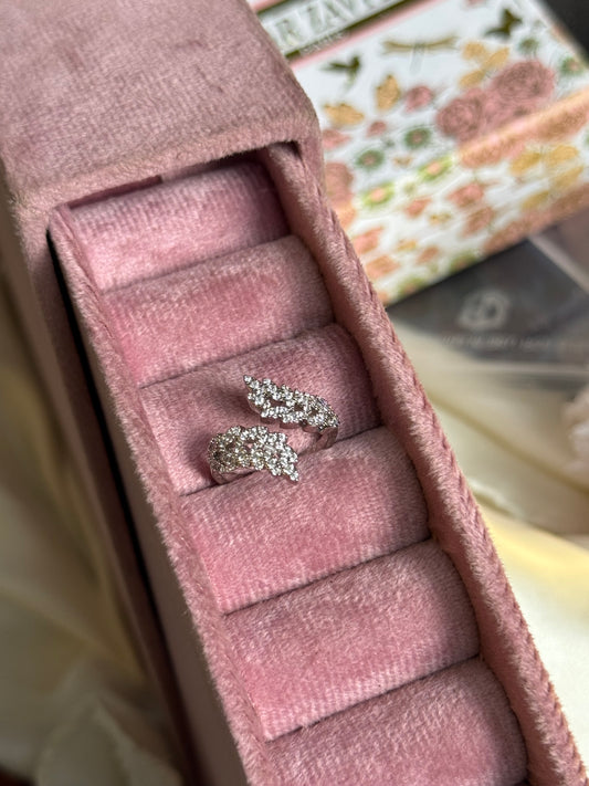 ✨Sterling silver wing ziron adjustable Ring ✨