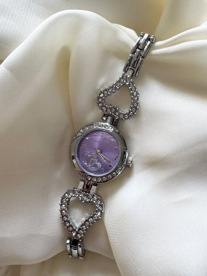 ✨Exclusive SilverXPurple Trueworth Heart Chain Watch ✨