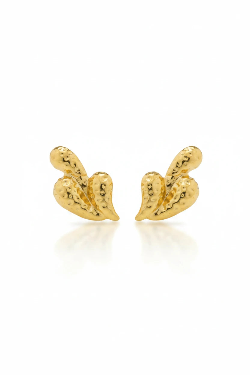 Stainless steel Gold Tri Earrings