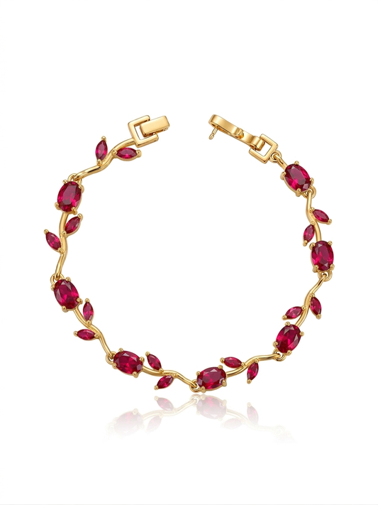 ✨Exclusive Red Gold Tulip chain Bracelet ✨
