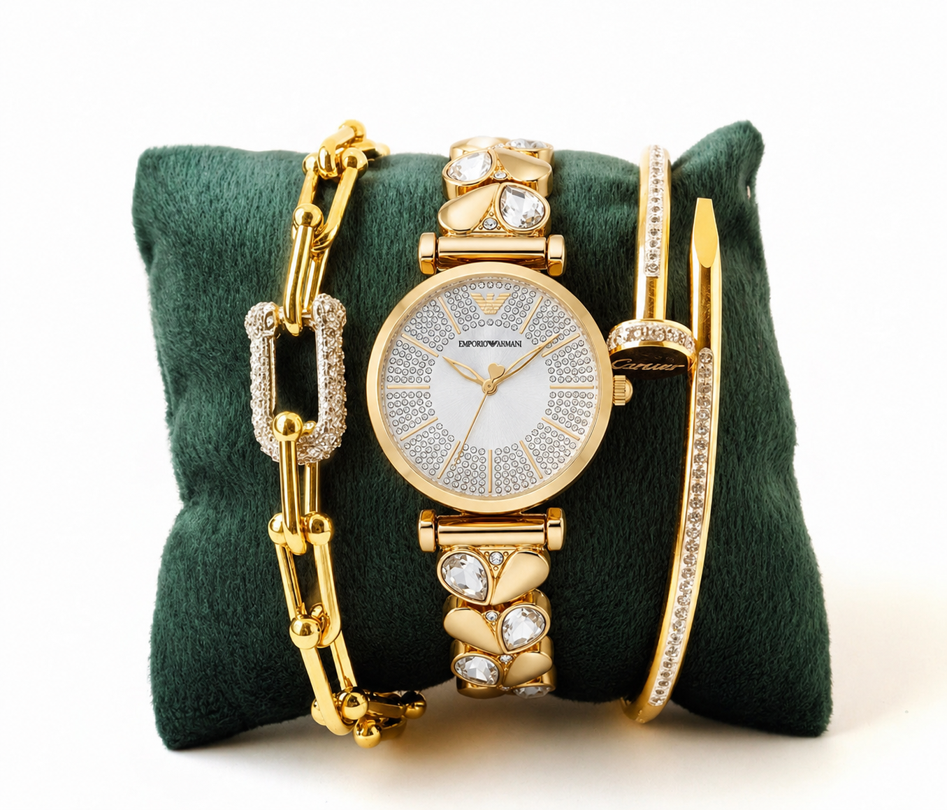 ✨ Exquisite White Carte Zirconia Watch Stack ✨