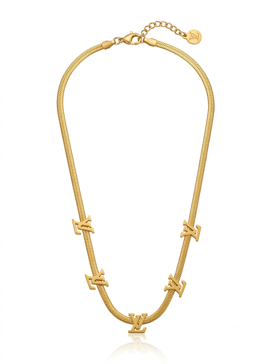 ✨stainless steel Gold Lv chain Necklace pendant ✨