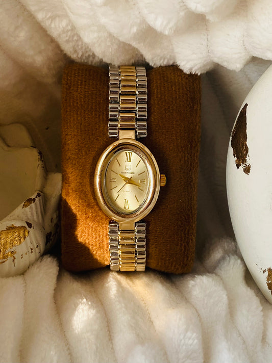 ✨Exquisite Gold Dial GoldxSilver Strap True Worth Watch ✨