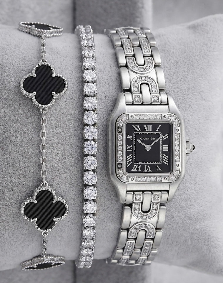 ✨Exquisite SilverXBlack Vanity Carte Stack✨