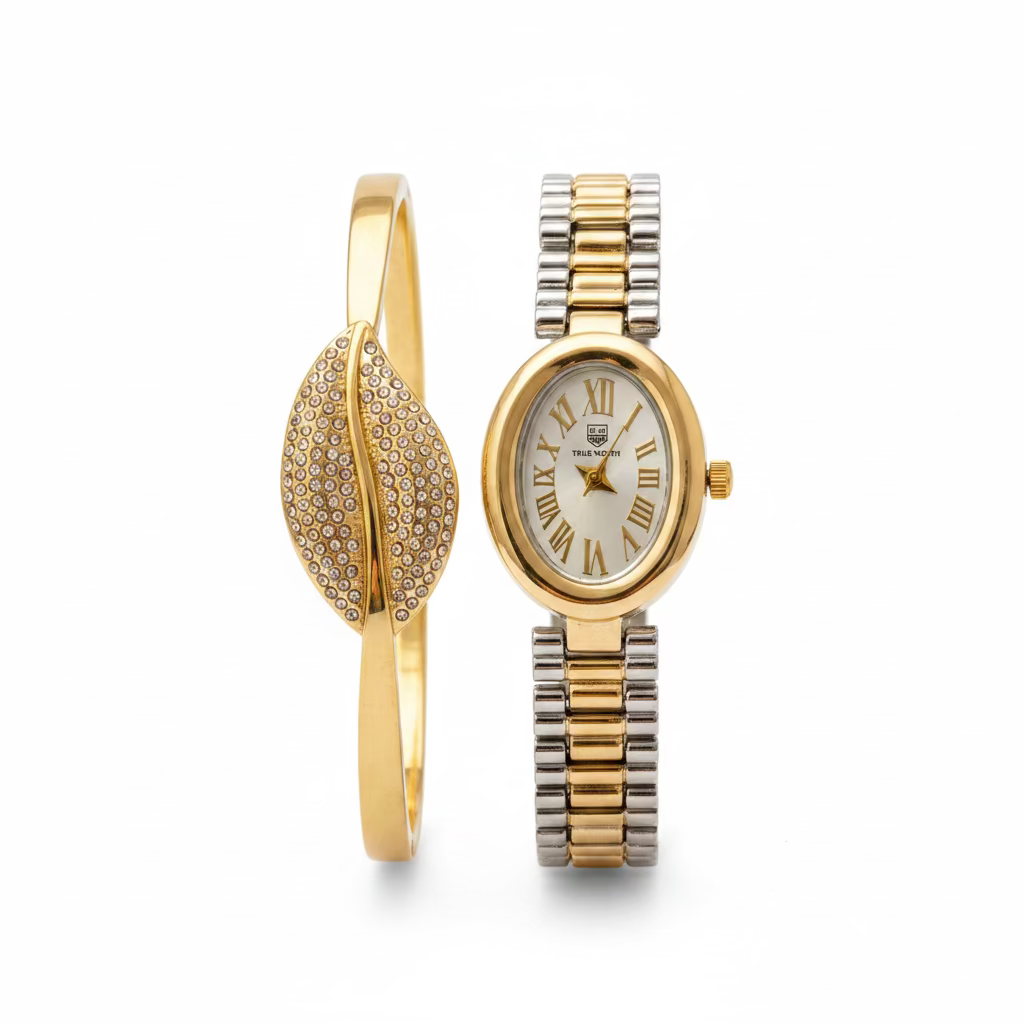 ✨ Exquisite Pvd Leaf Best seller 18k Watch Stack ✨
