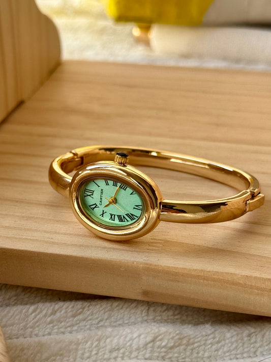 ✨ Carte Gold Classic Tiffany Dial  Cuff Watch