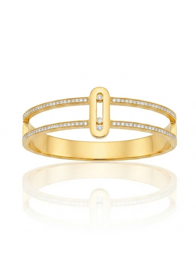 ✨Stainless steel Zirconium Ball cuff bracelet ✨