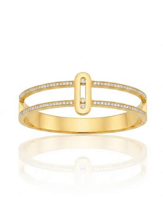 ✨Stainless steel Zirconium Ball cuff bracelet ✨