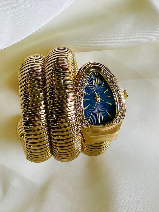 ✨Serpentine Gold Blue Dial Bvlg Watch ✨