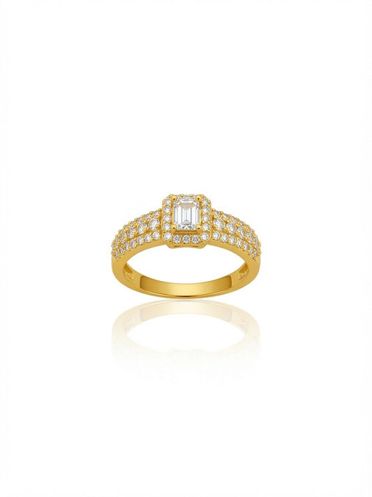 ✨Exclusive Zircon Studded Sleek Gold Adjustable Ring ✨
