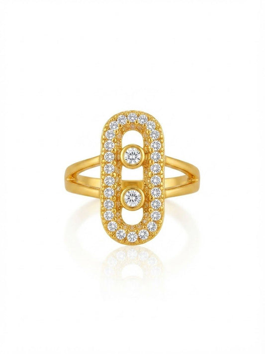 ✨Exclusive Studded Sleek Gold Adjustable Ring ✨
