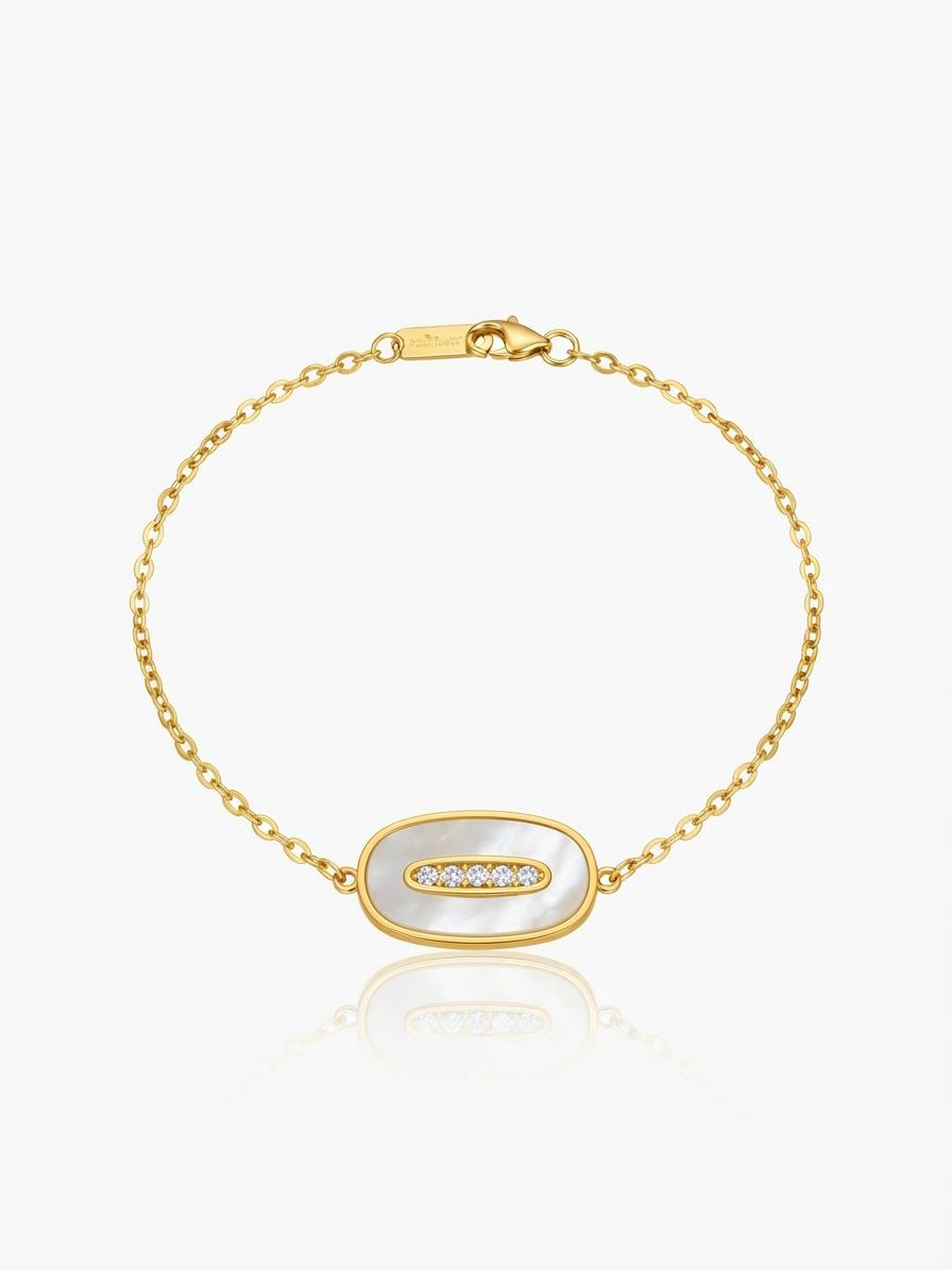 ✨18k Enamel Crystal Chain Bracelet ✨