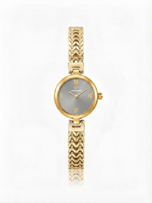 ✨Exquisite Gold stainless steel white dial True worth Watch✨