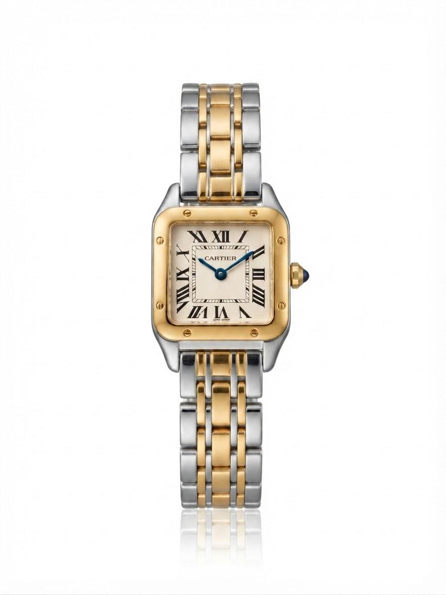 ✨Exquisite silverxGold stainless steel white dial Carté Watch✨